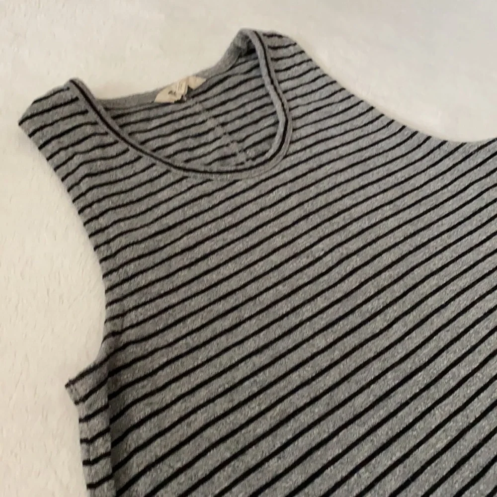 Madewell | Highpoint Tank Dress Sleeveless Above Knee G2326 Gray/Black Stripe S - Picture 5 of 16